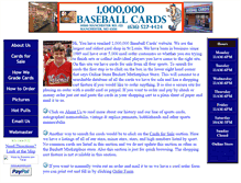 Tablet Screenshot of onemillionbaseballcards.com